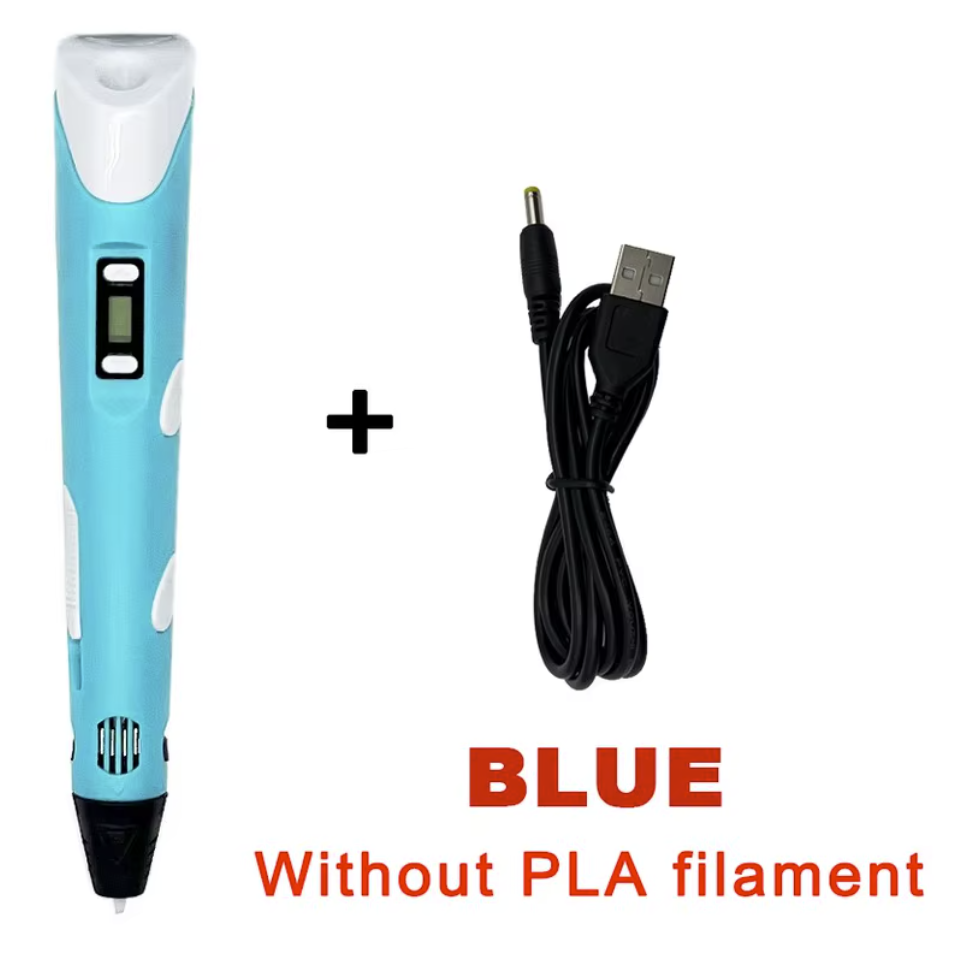 ✨ Pluma 3D con Pantalla LCD (Azul)